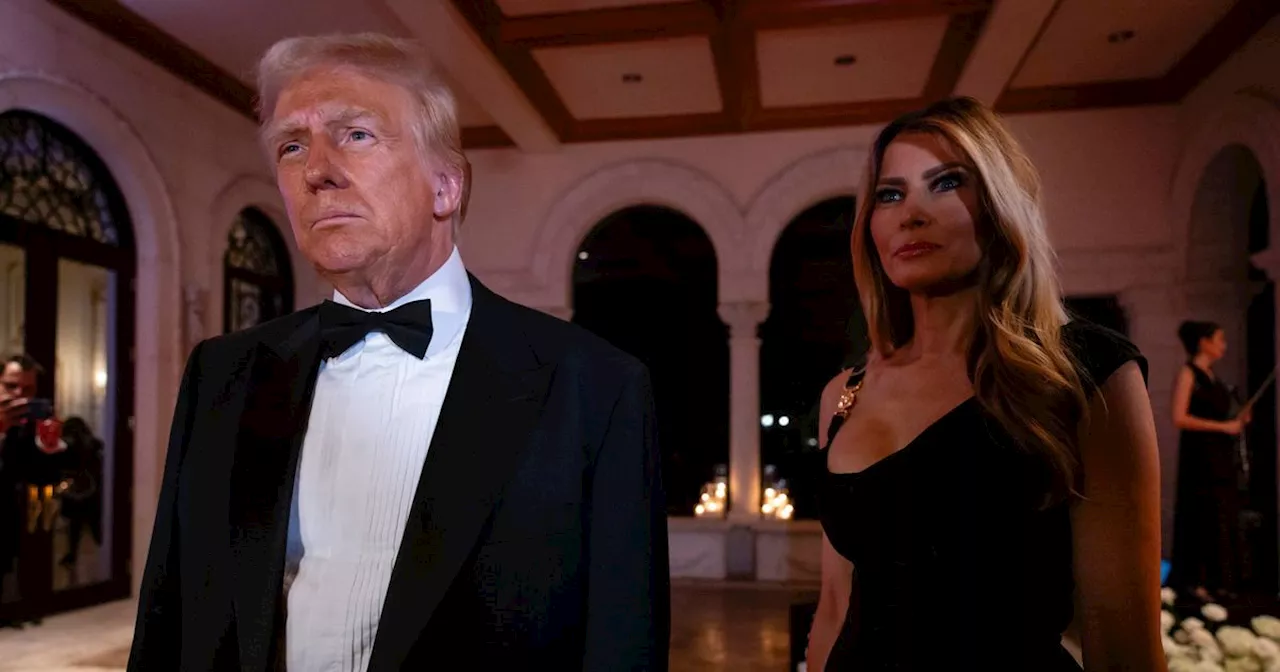 Awkward scenes as Donald Trump and Melania step out for New Year's Eve party