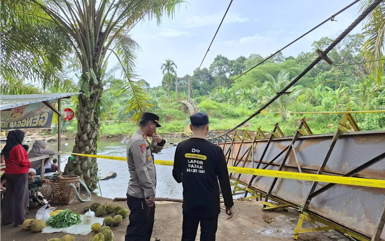 Jembatan Gantung di Sungai Malus Putus, 8 Orang Luka-luka