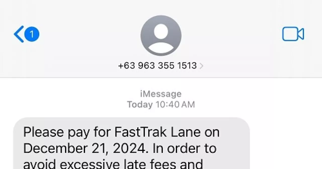 Avoid falling for this text scam claiming you owe a toll fee