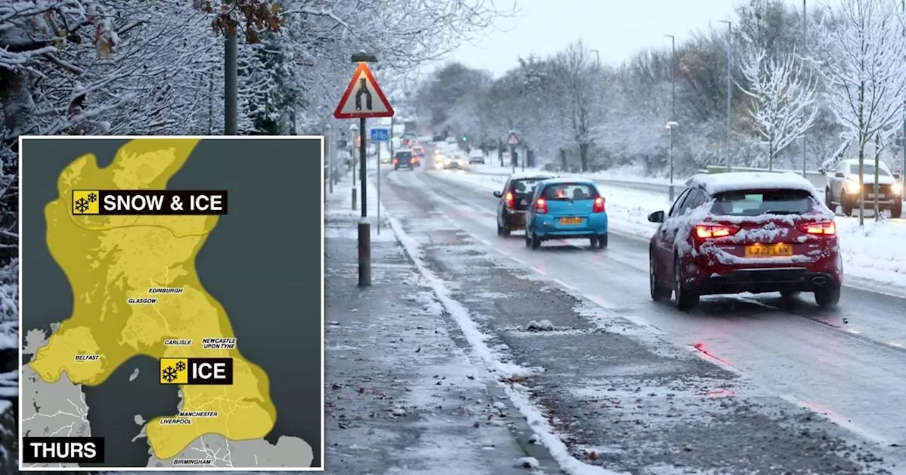 Map shows where in UK snow is set to fall this weekend