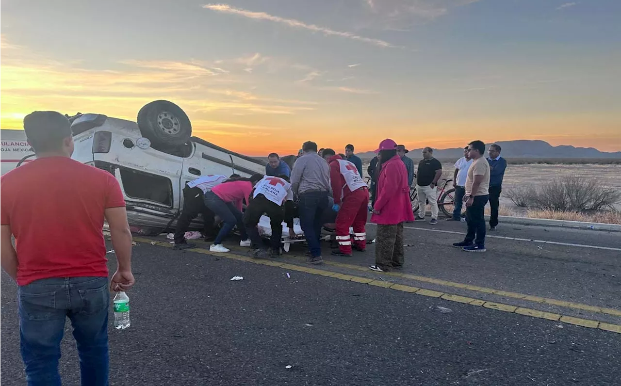 Familia sufre grave accidente en carretera de Coahuila