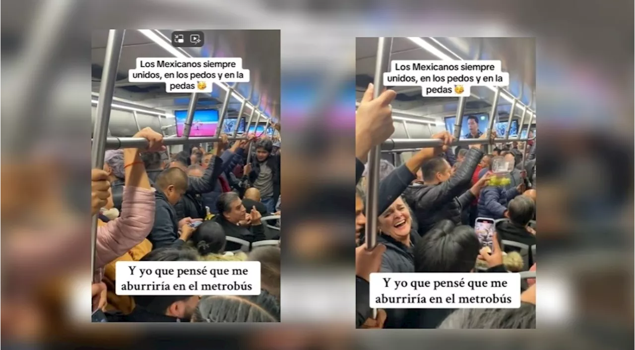 ¡Siempre unidos! Usuarios del Metrobús de CdMx comparten uvas para celebrar el Año Nuevo| VIDEO