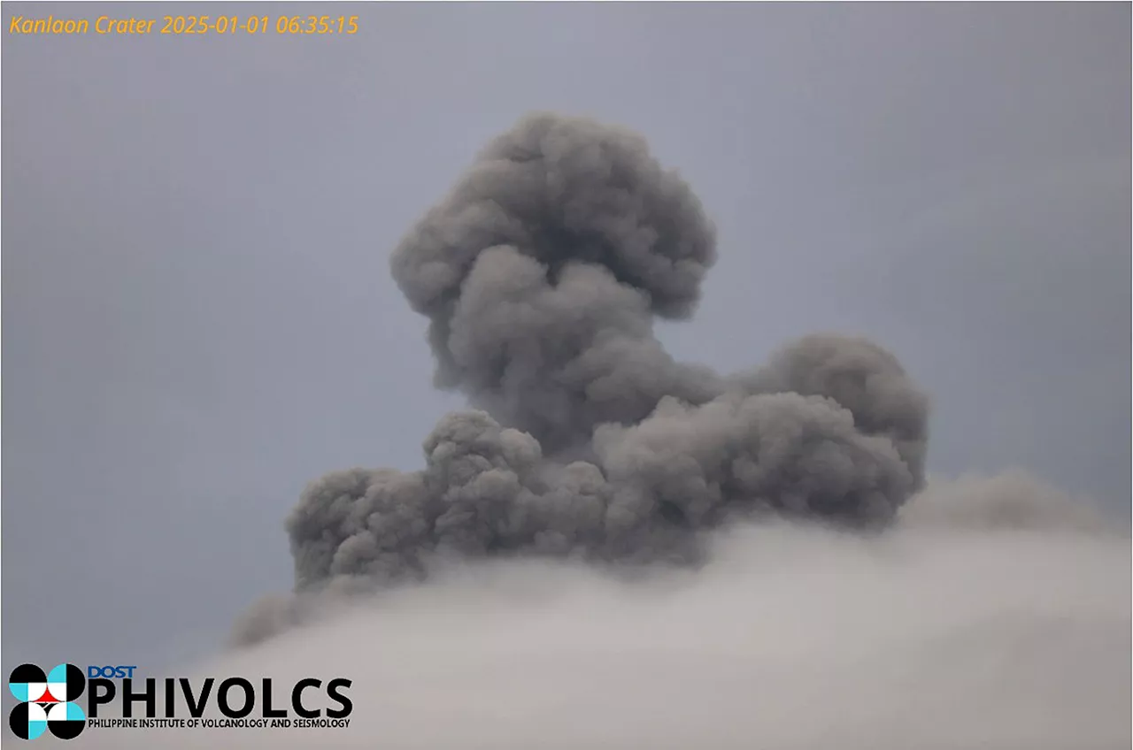 Kanlaon Volcano Emits Ash on New Year's Day