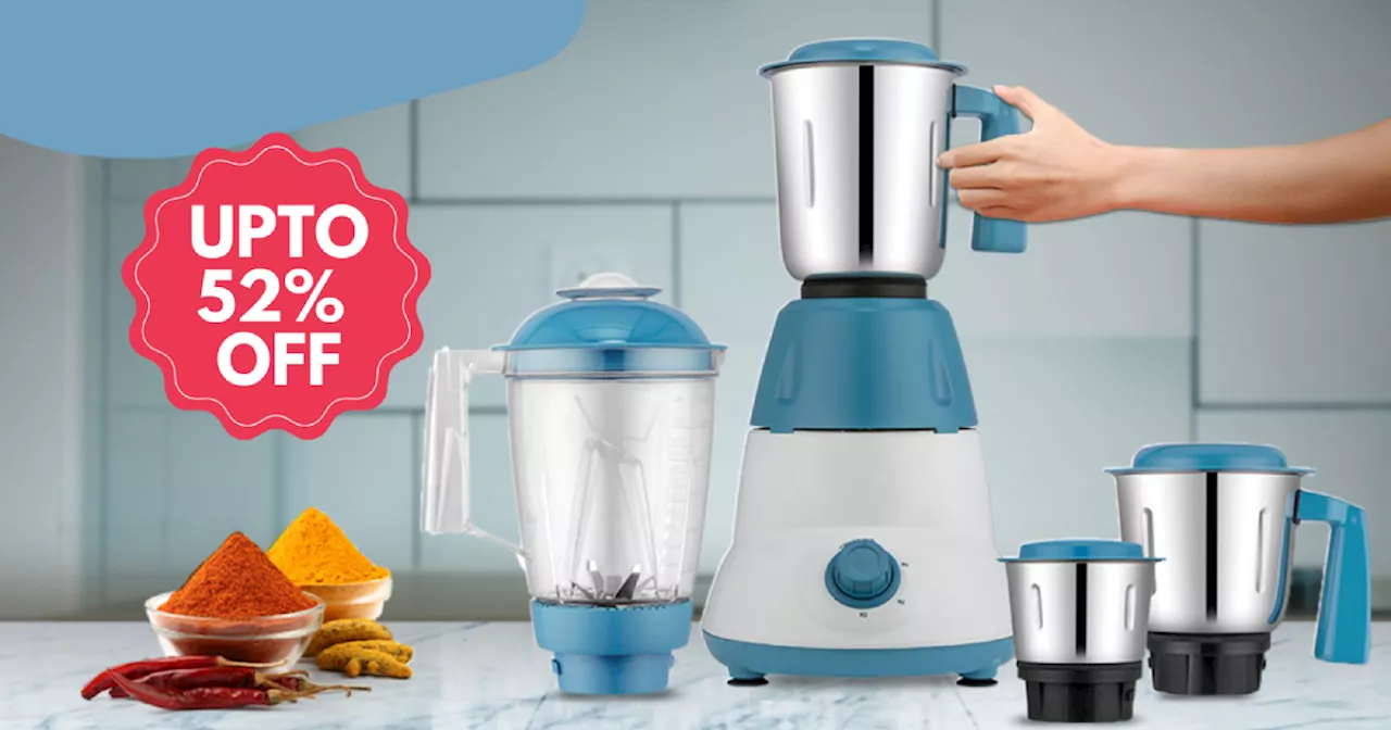 52% तक छूट पर मिल रहे इन Best Mixer Grinder पर करें भारी बचत, नया साल शुरू होते ही Amazon पर लगी ऑफर्स की लड़ी