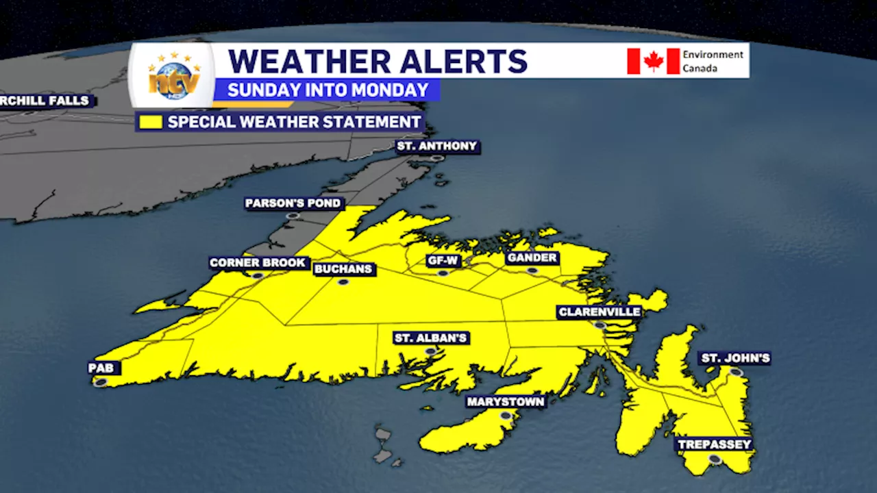 Winter storm to bring rain, snow, wind and waves to Newfoundland Sunday into Monday