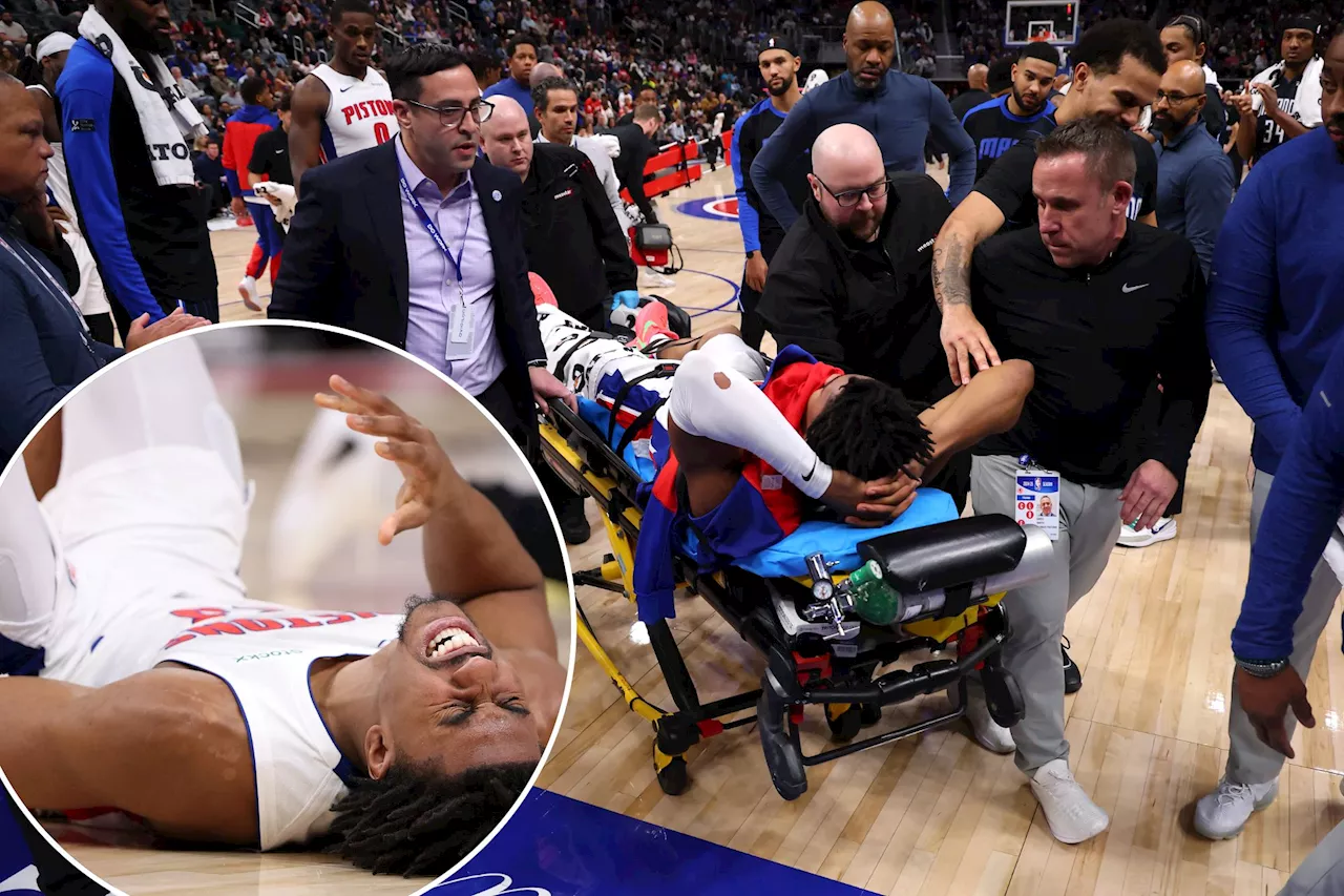 Pistons Guard Cade Cunningham Suffers Leg Injury