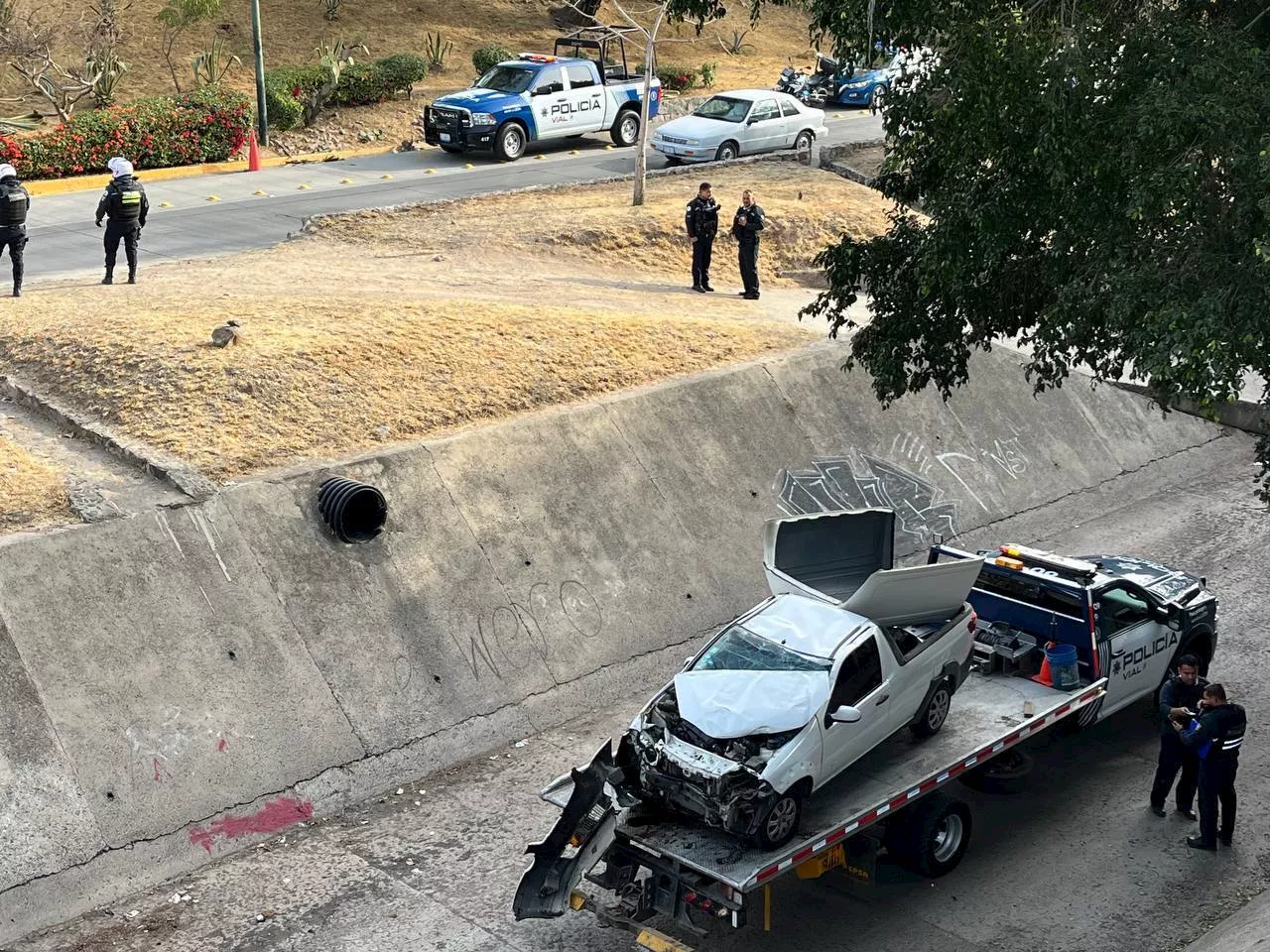 Aparatoso accidente vial en el Malecón del Río de León