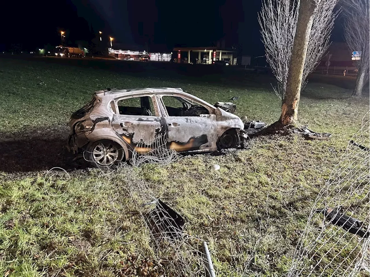 Autofahrer verletzt nach Unfall mit Baum auf der A20