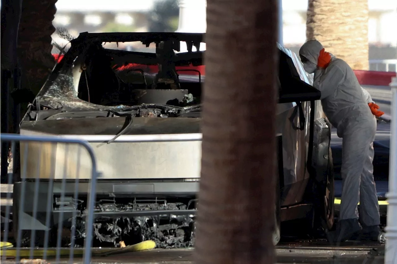 Tesla Cybertruck Explodes Outside Trump Hotel in Las Vegas