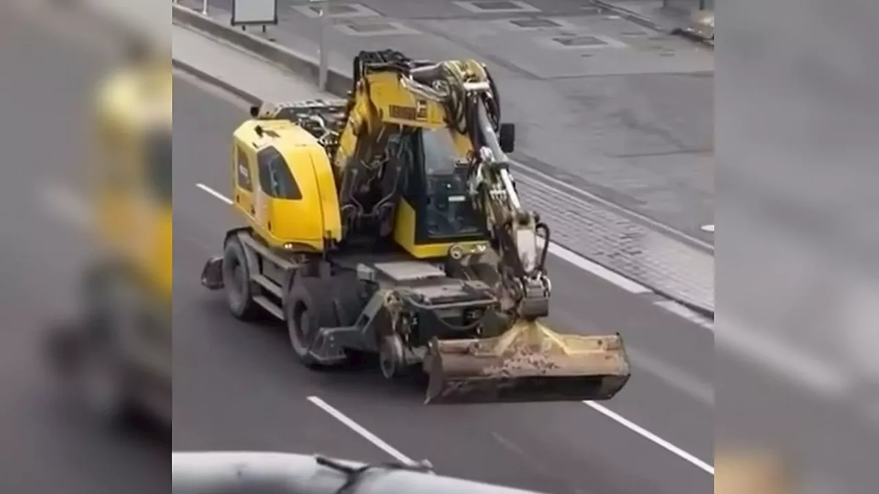 Bagger-Amokfahrt durch Tauberbischofsheim: Mann klaut Bagger in Grünsfeld und wird von Polizei erschossen