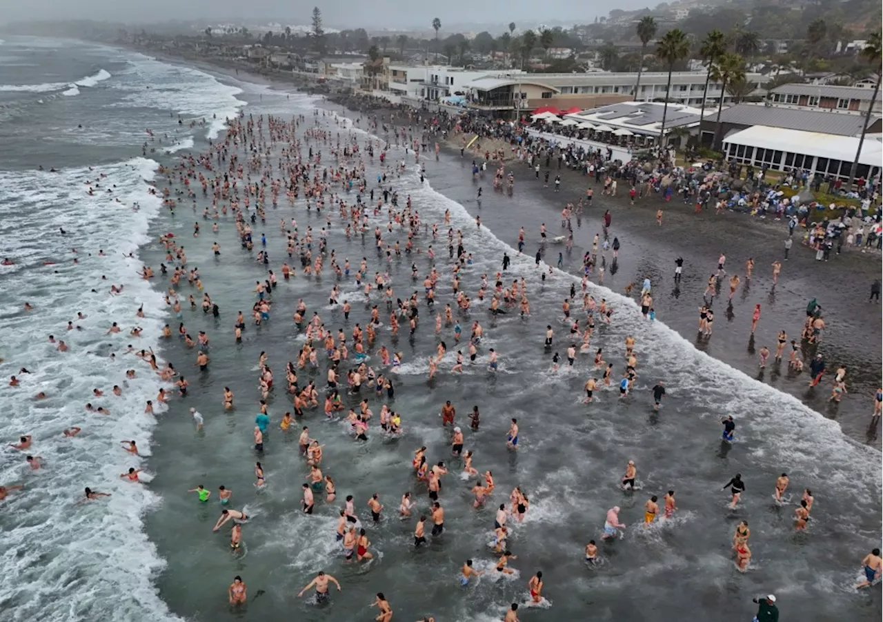 Thousands Brave Chilly Ocean for Annual Penguin Plunge in Del Mar