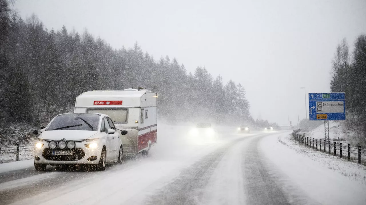 Varning för snö och vind i norra Skåne