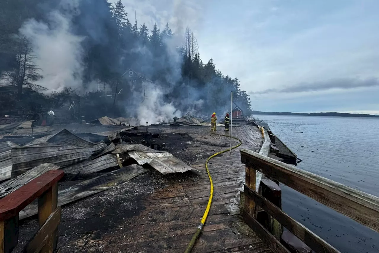 North Island Fire Crews Depart Telegraph Cove After New Year's Eve Blaze