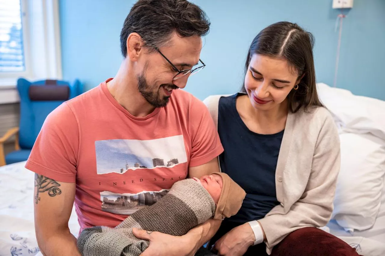 Kristine og Pablo fikk nyttårsbarn på Ahus