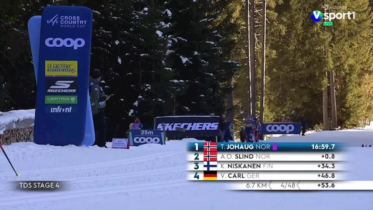 Johaug tar ledelsen i Tour de Ski, Diggins sliter