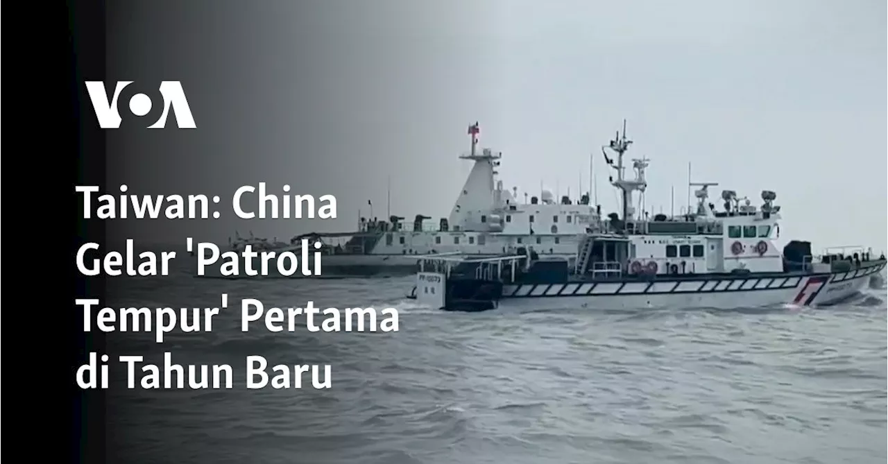 Kapal Patroli Taiwan Menghadapi Kapal China di Perairan Kinmen