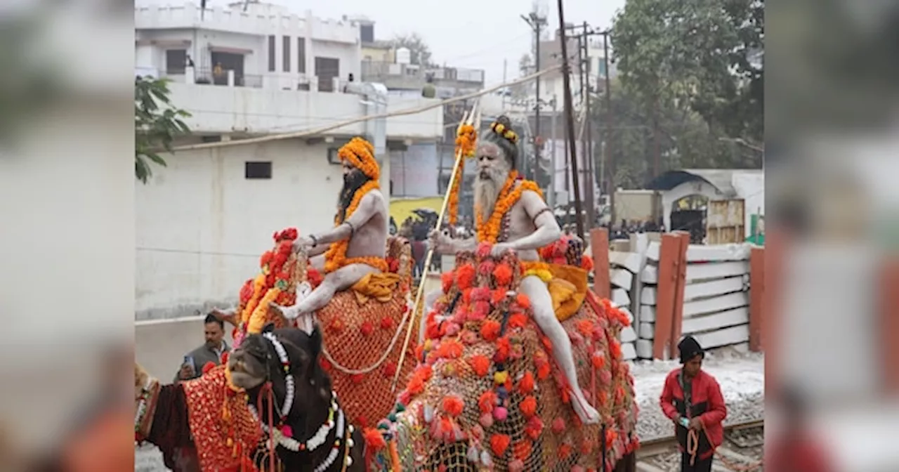 महाकुंभ 2025: नागा साधुओं और महामंडलेश्वरों का भव्य काफिला प्रयागराज में प्रवेश