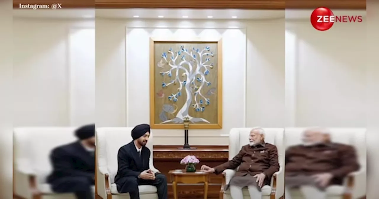 Diljit Dosanjh ने गाया गीत तो टेबल पर तबला बजाने लगे PM Modi, देखें VIDEO