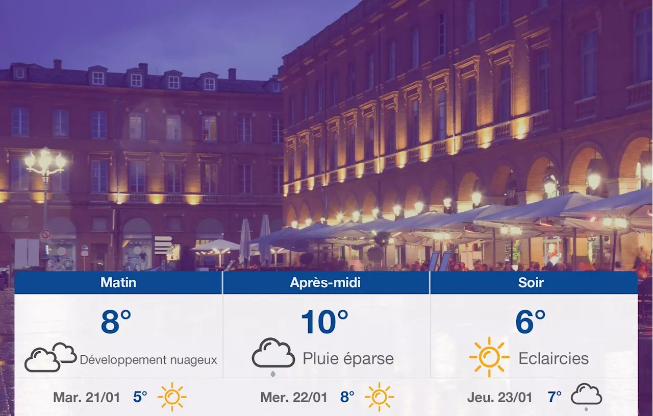 Météo Toulouse: prévisions du lundi 20 janvier 2025