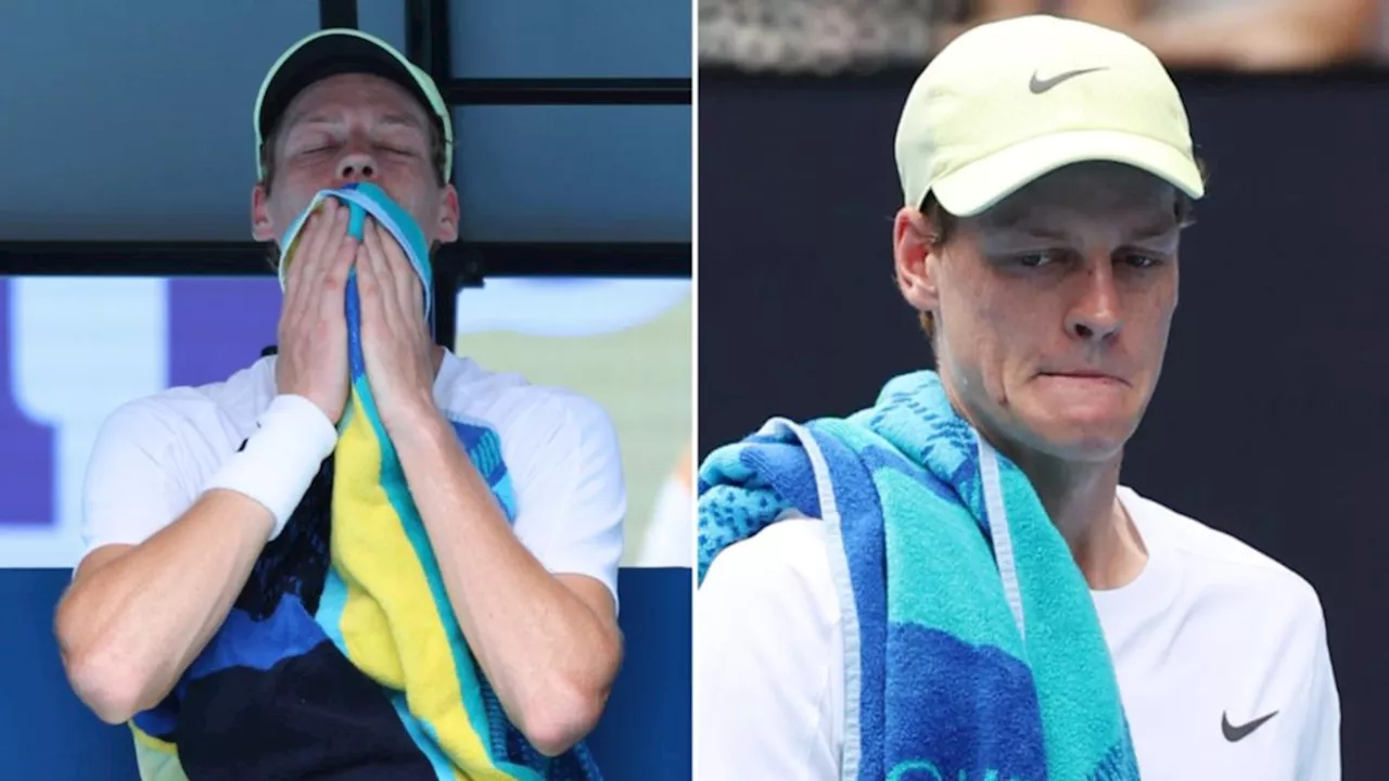 ‘Distressed’ world No.1 Jannik Sinner struggles in stifling heat during Australian Open fourth-round match