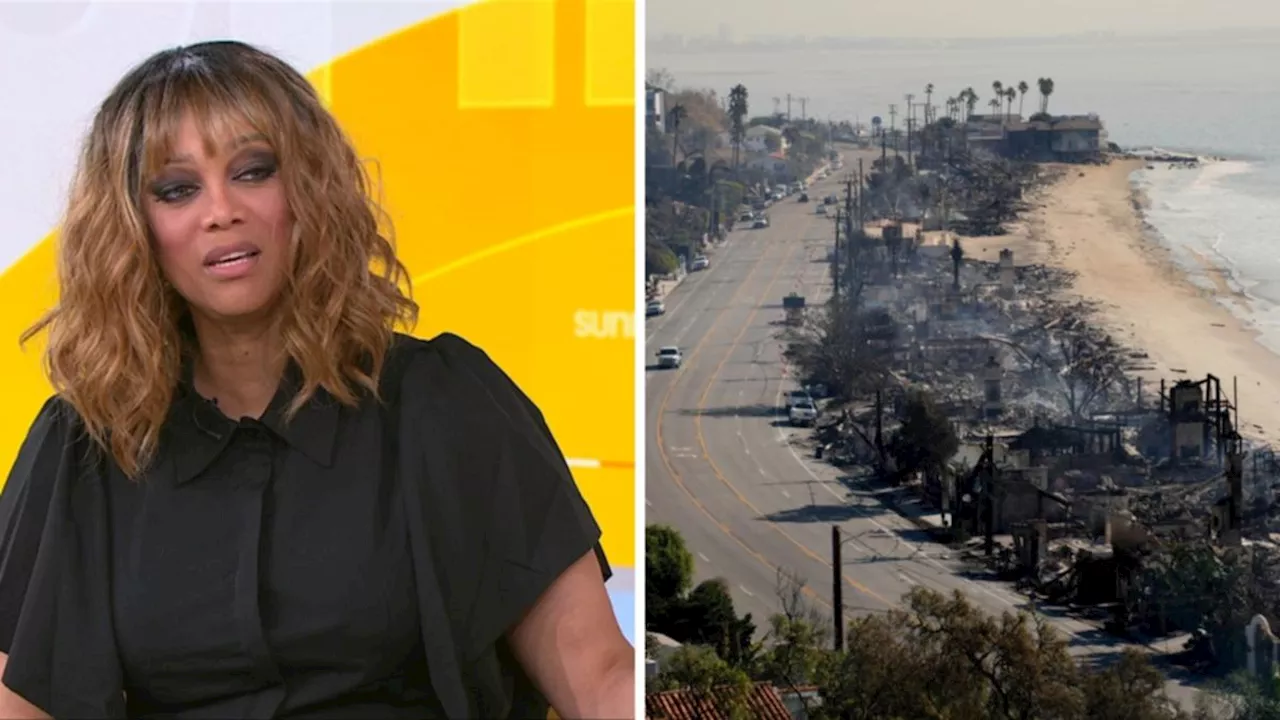 Supermodel Tyra Banks is emotional as she reveals she lost her house in the LA fires