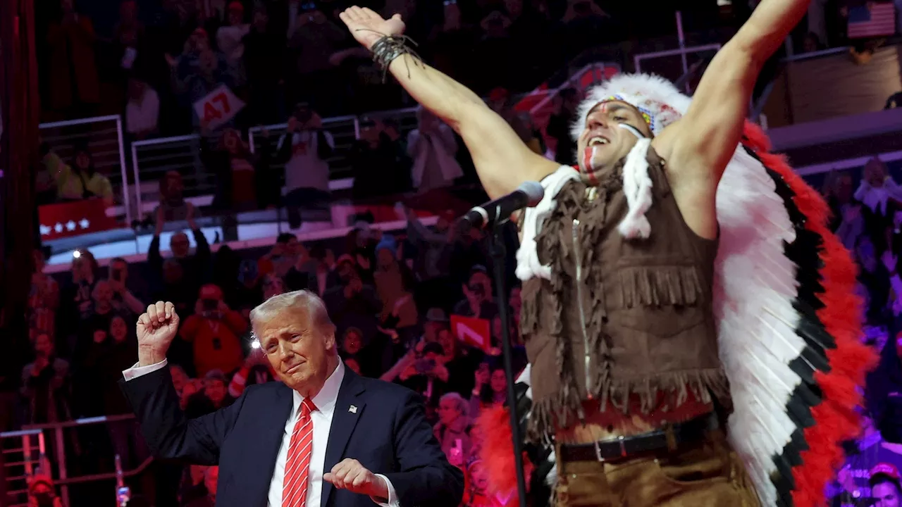 Trump dances to 'YMCA' with Village People at pre-inaugural victory rally