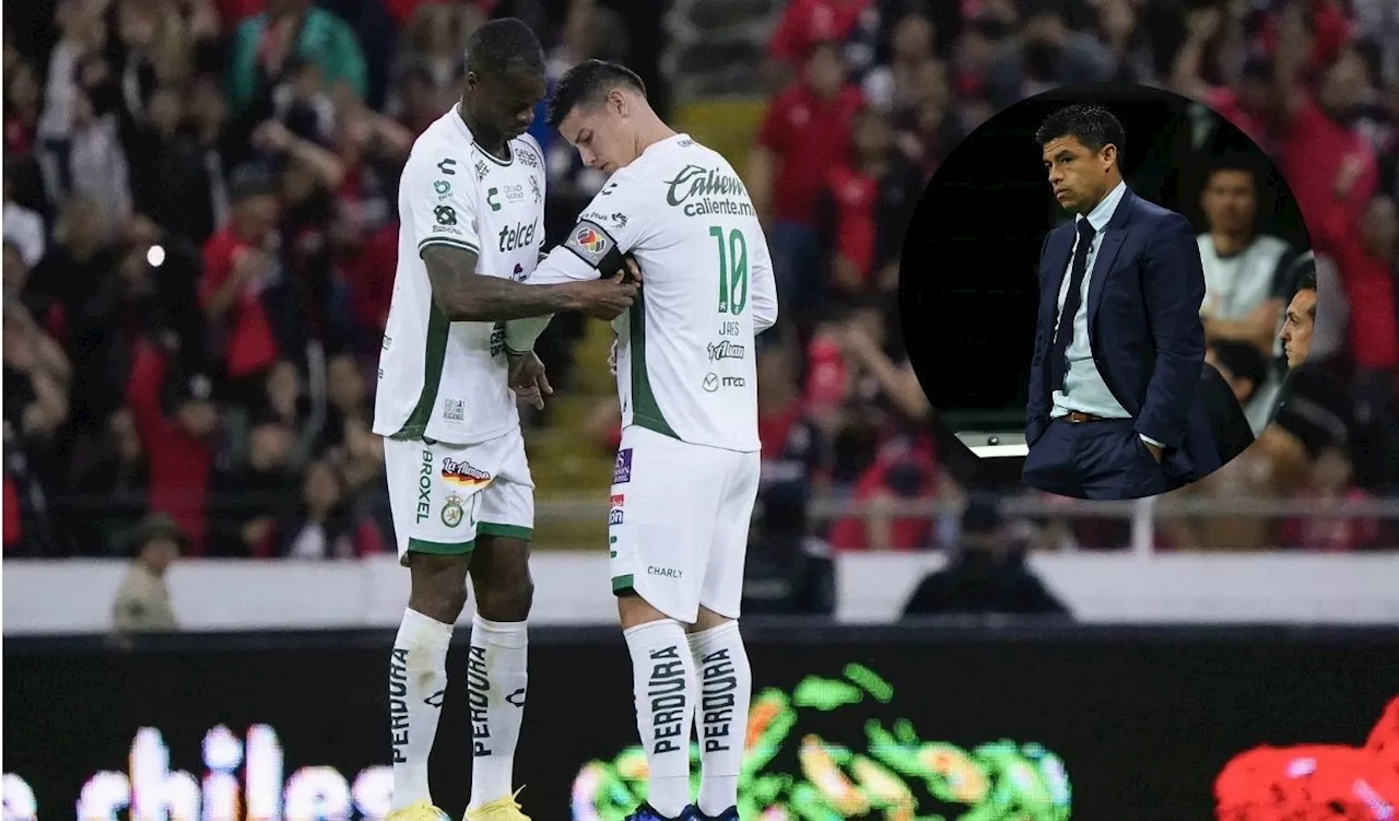 Fuerte reacción del DT de Atlas tras el ingreso de James Rodríguez en la remontada de León