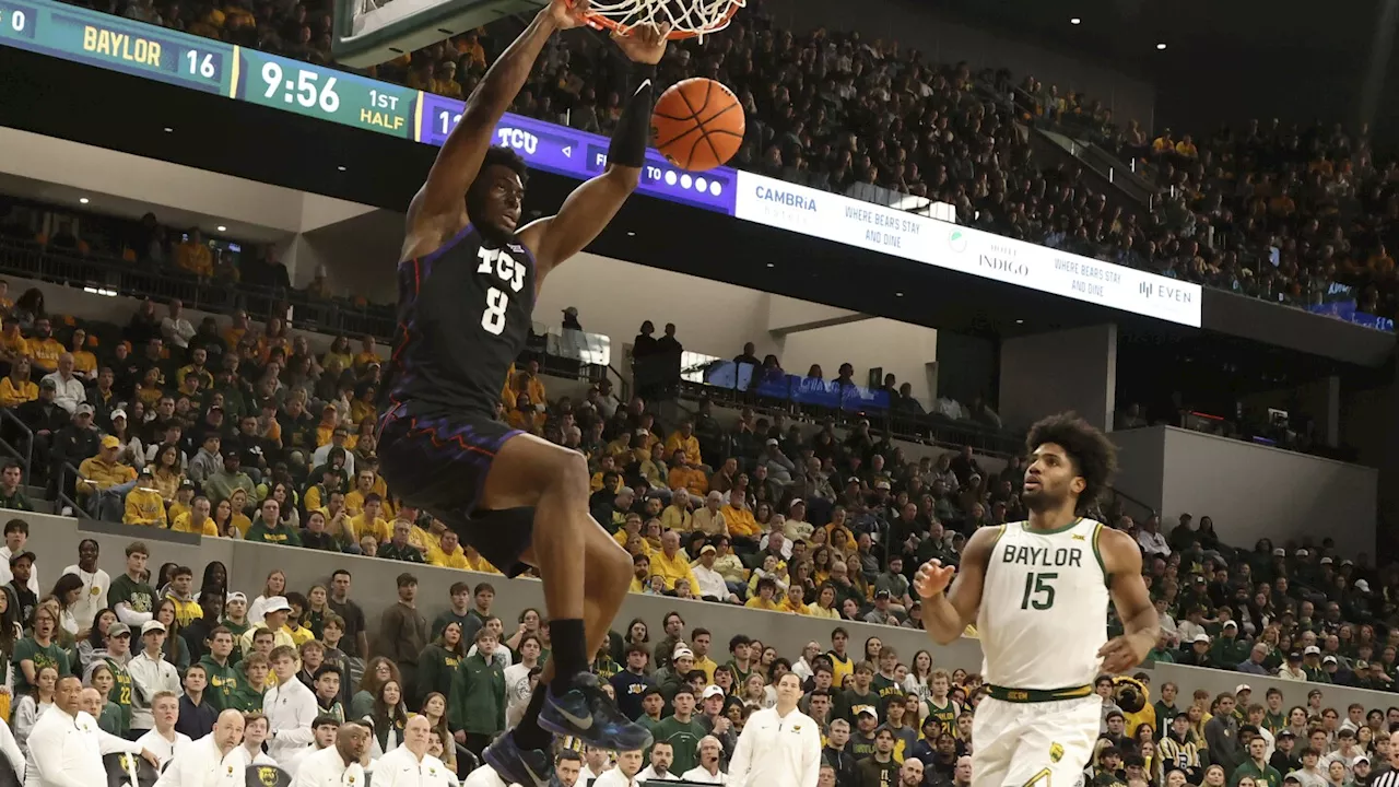 Brendan Wenzel hits late 3 as TCU wins 74-71 to end No. 25 Baylor's 10-game home winning streak