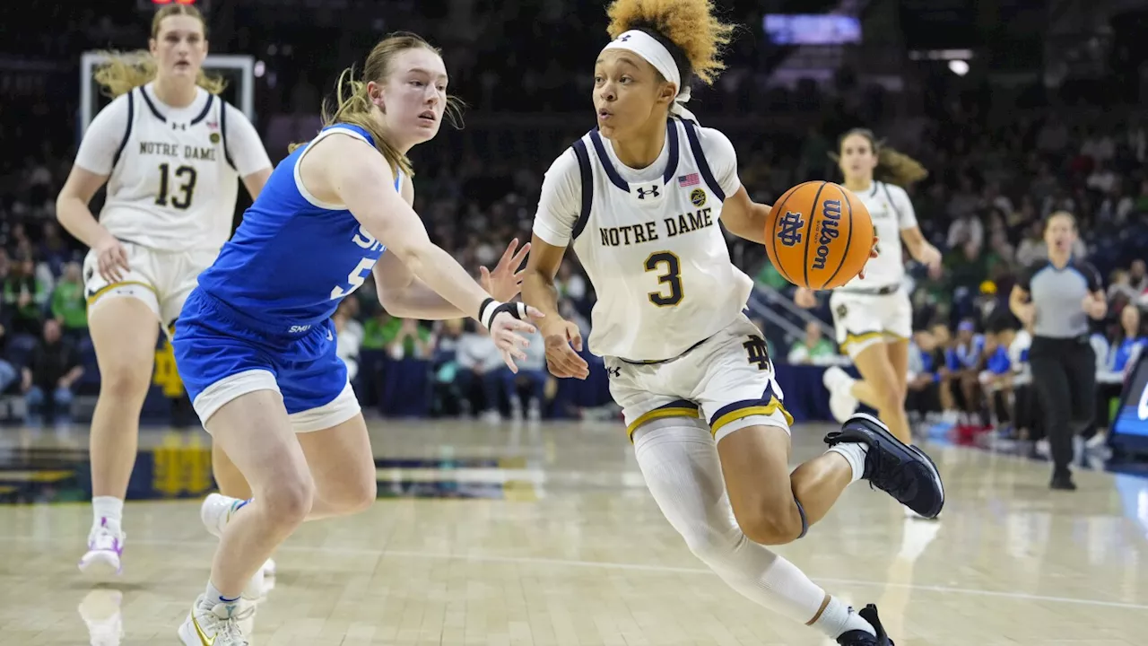 Hannah Hidalgo returns to lead No. 3 Notre Dame women past SMU, 88-64