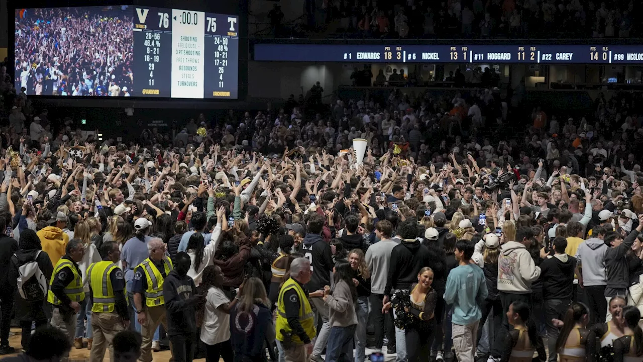 Vanderbilt fined $250,000 by SEC for allowing fans to storm court after victory over Tennessee