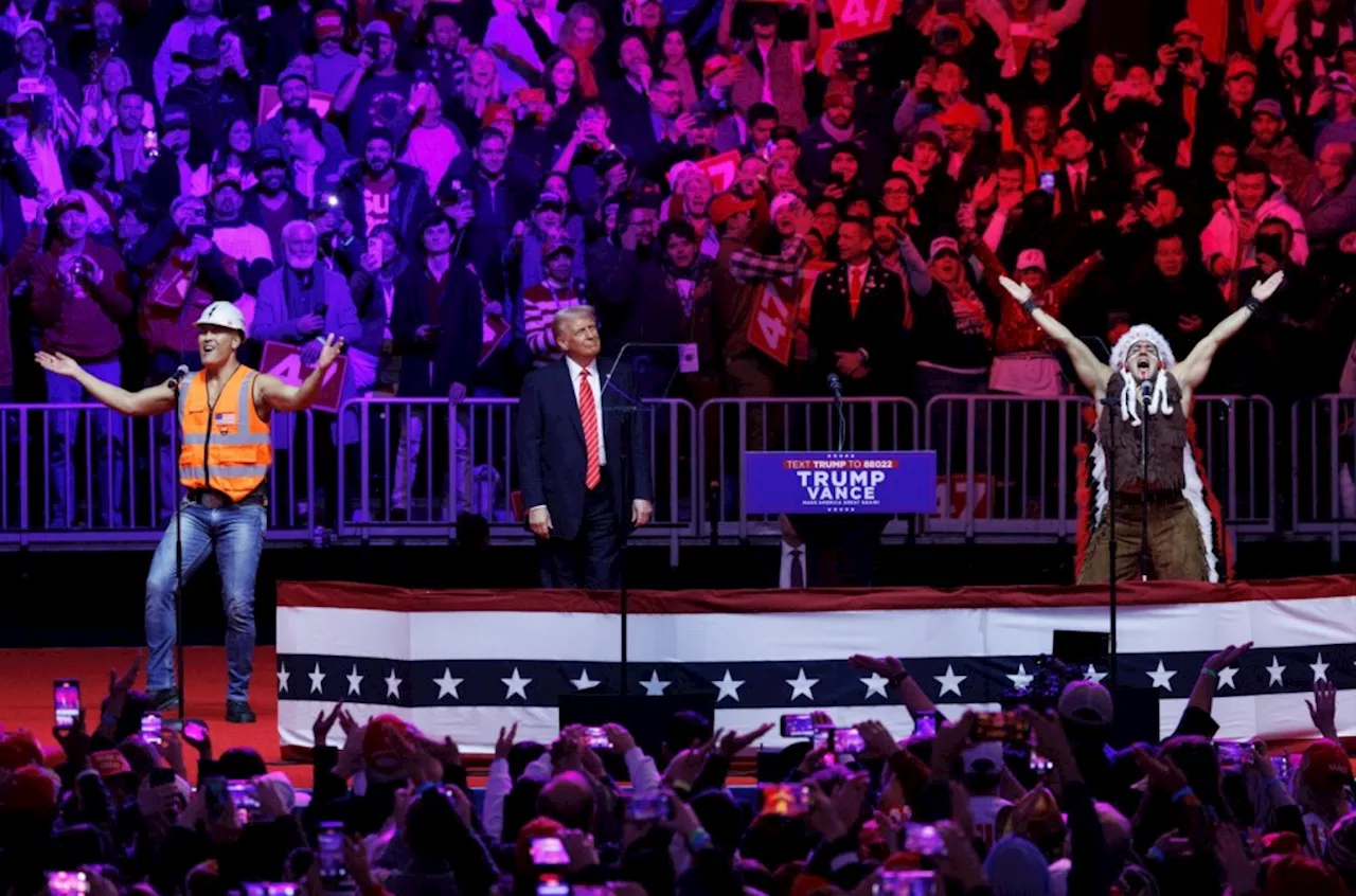 Trump Dances to 'Y.M.C.A.' with Village People at Pre-Inaugural Rally