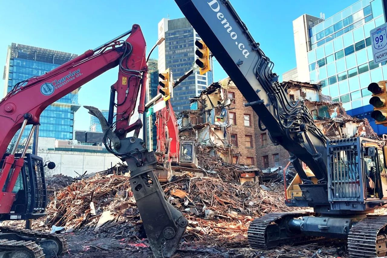 Photos: Historic downtown Vancouver building comes down