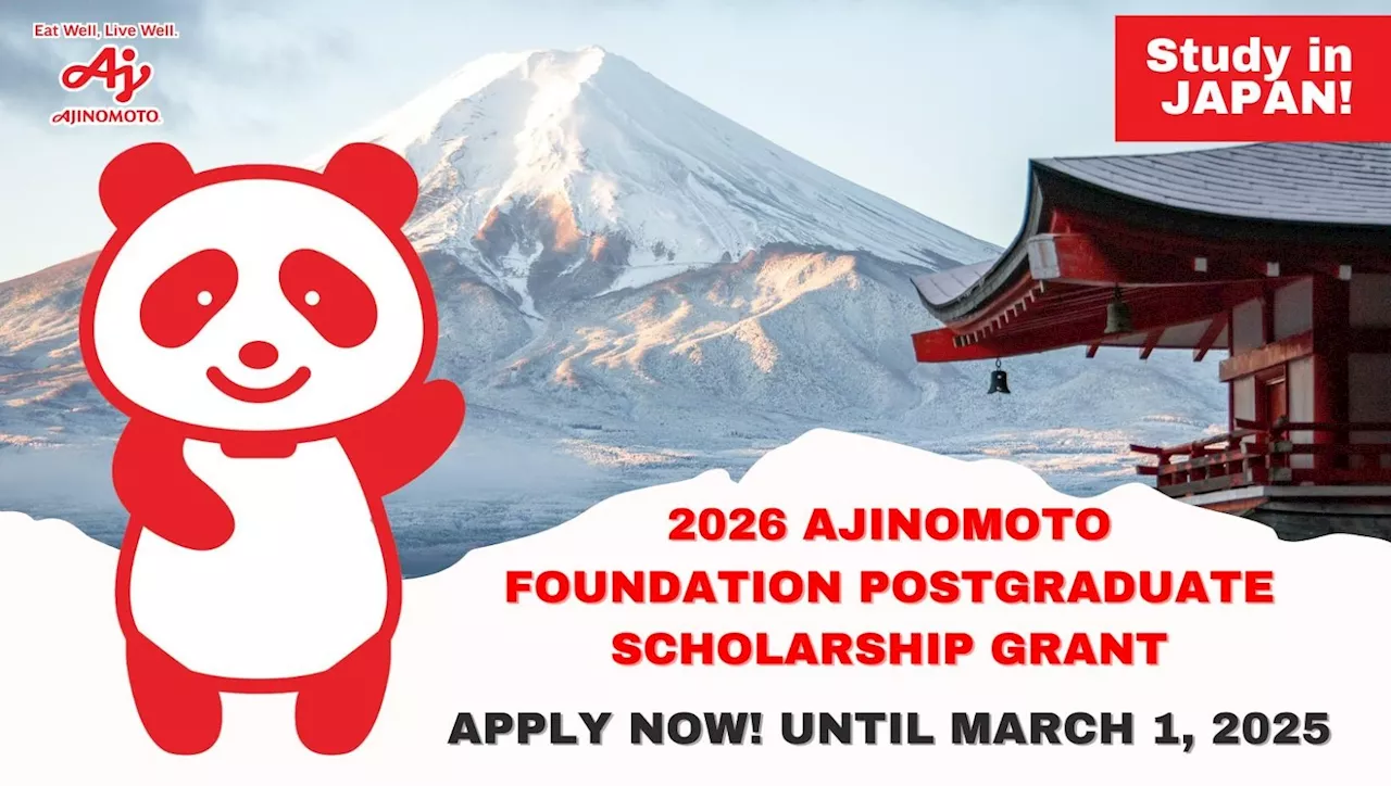 Ajinomoto Foundation Postgraduate Scholarship: Springboard to your Dreams