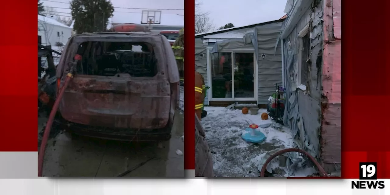 South Euclid car fire damages 2 homes