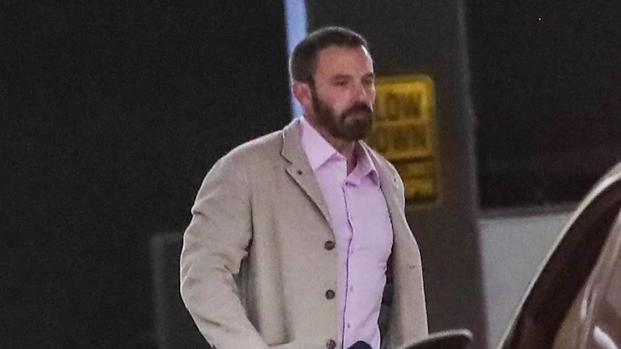 Ben Affleck looks downcast returning to office after his Brentwood home narrowly survived LA fire