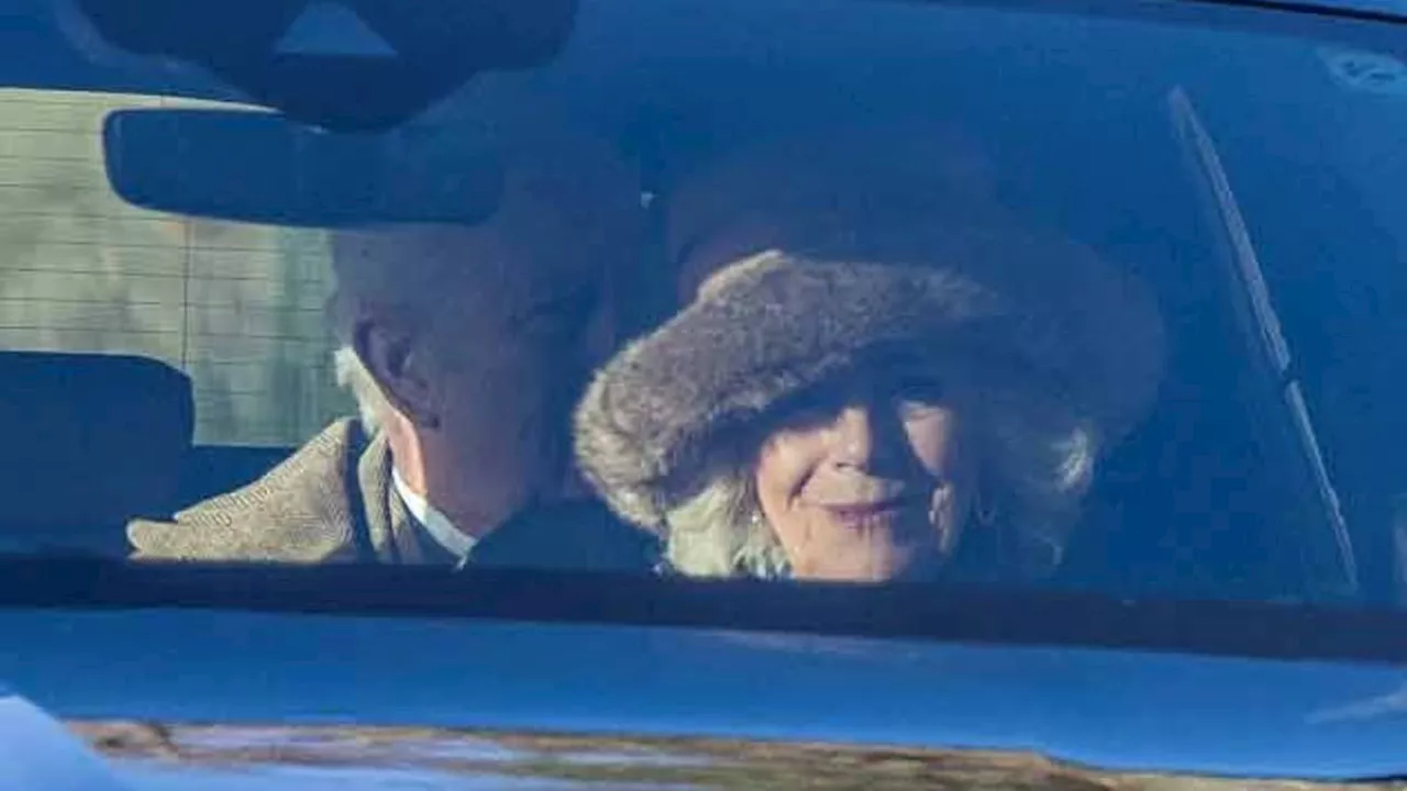 King Charles and beaming Queen Camilla attend Sunday service at Crathie Kirk