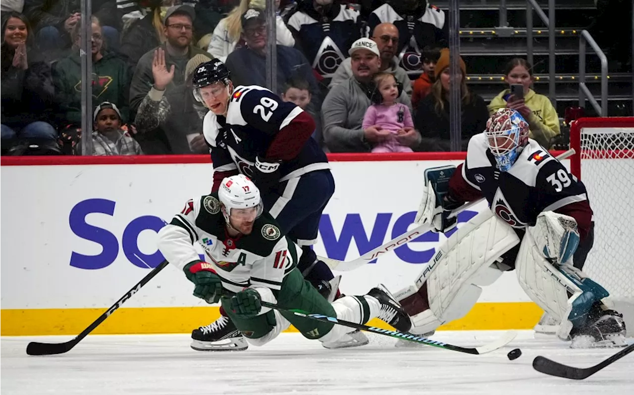 Avalanche offense sputters in loss to shorthanded Wild