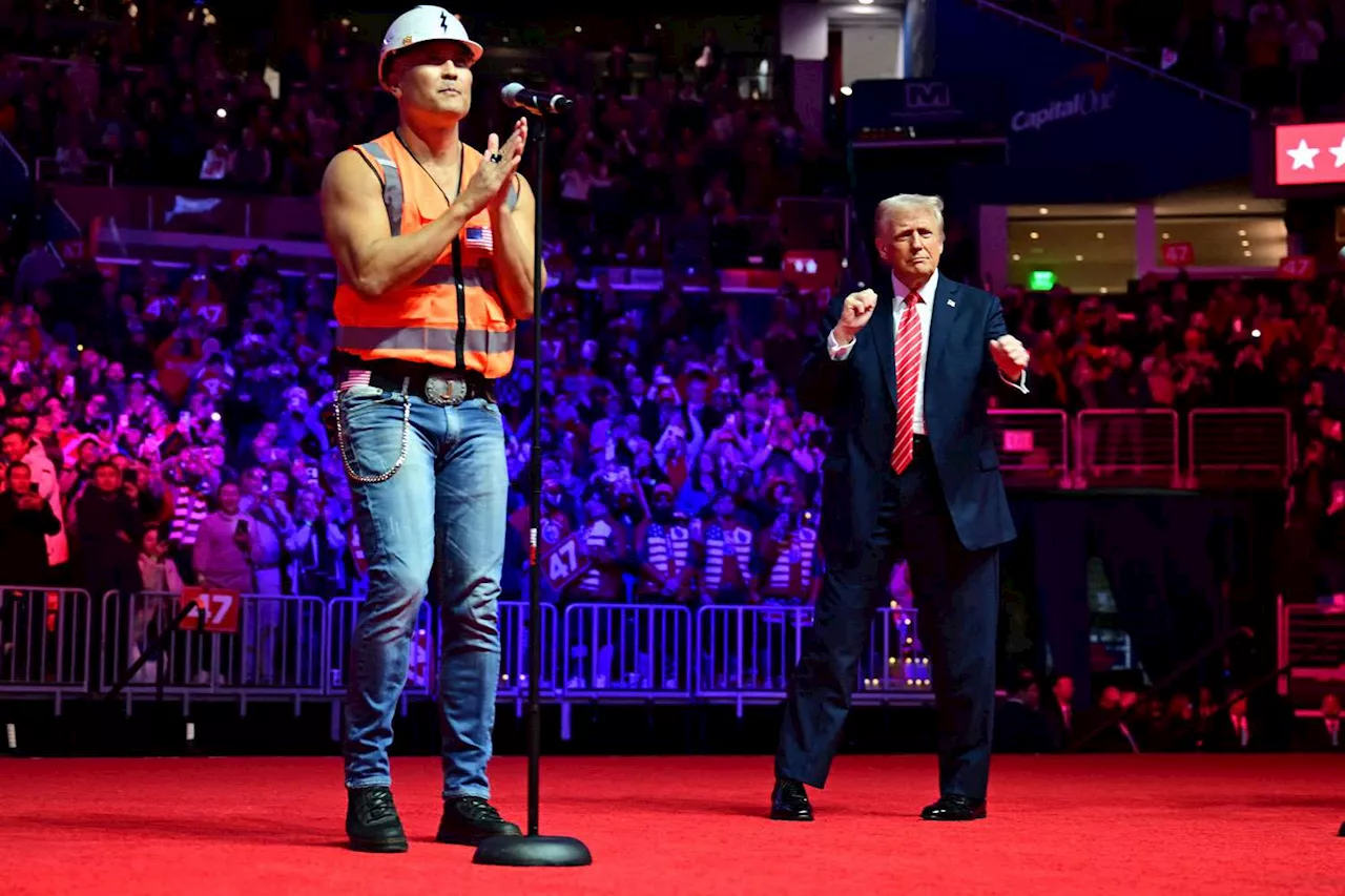 Donald Trump closes out MAGA Victory Rally with Village People and 'Y.M.C.A.' dance