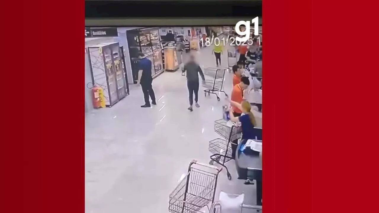 Homem é detido após golpear gerente de supermercado com pá em MT