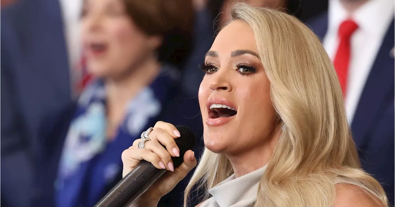 Carrie Underwood Sings A Cappella At Trump's Inauguration After Technical Glitch