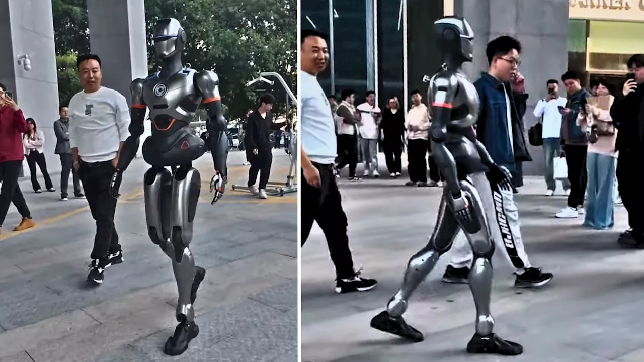 Watch: World’s first human-like walking humanoid robot takes a stroll in China