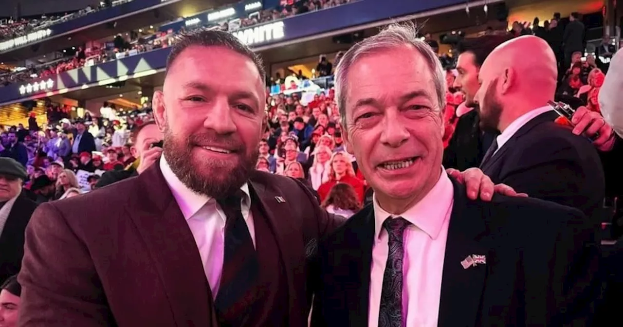 Conor McGregor joins Donald Trump supporters at victory rally in US