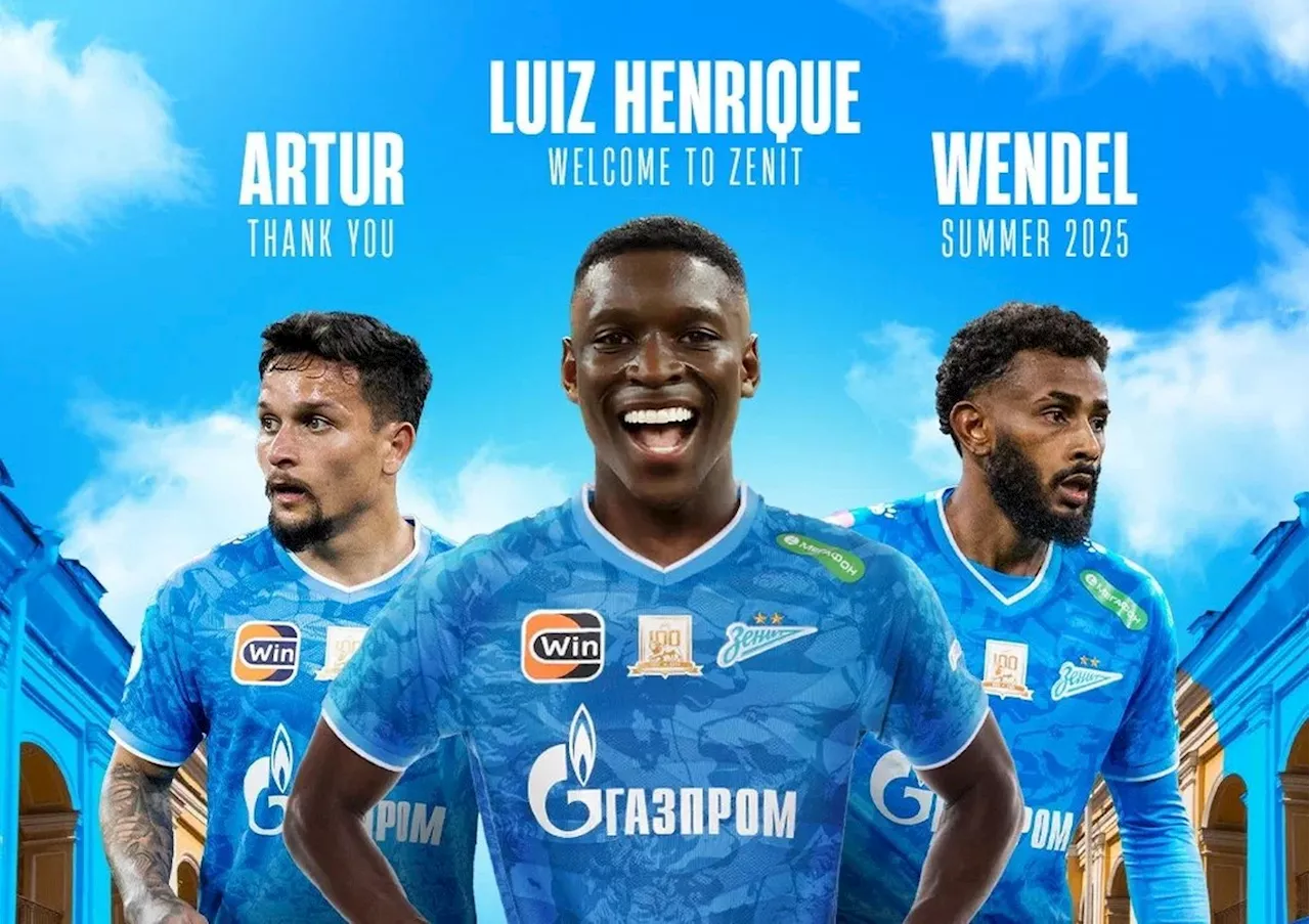 Zenit anuncia contratação de Luiz Henrique e idas de Artur e Wendel para o Botafogo