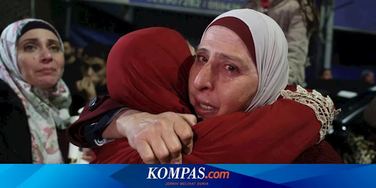 Tangis Haru Tengah Malam Warga Palestina, Sambut Sandera Bebas Usai Gencatan Senjata Gaza