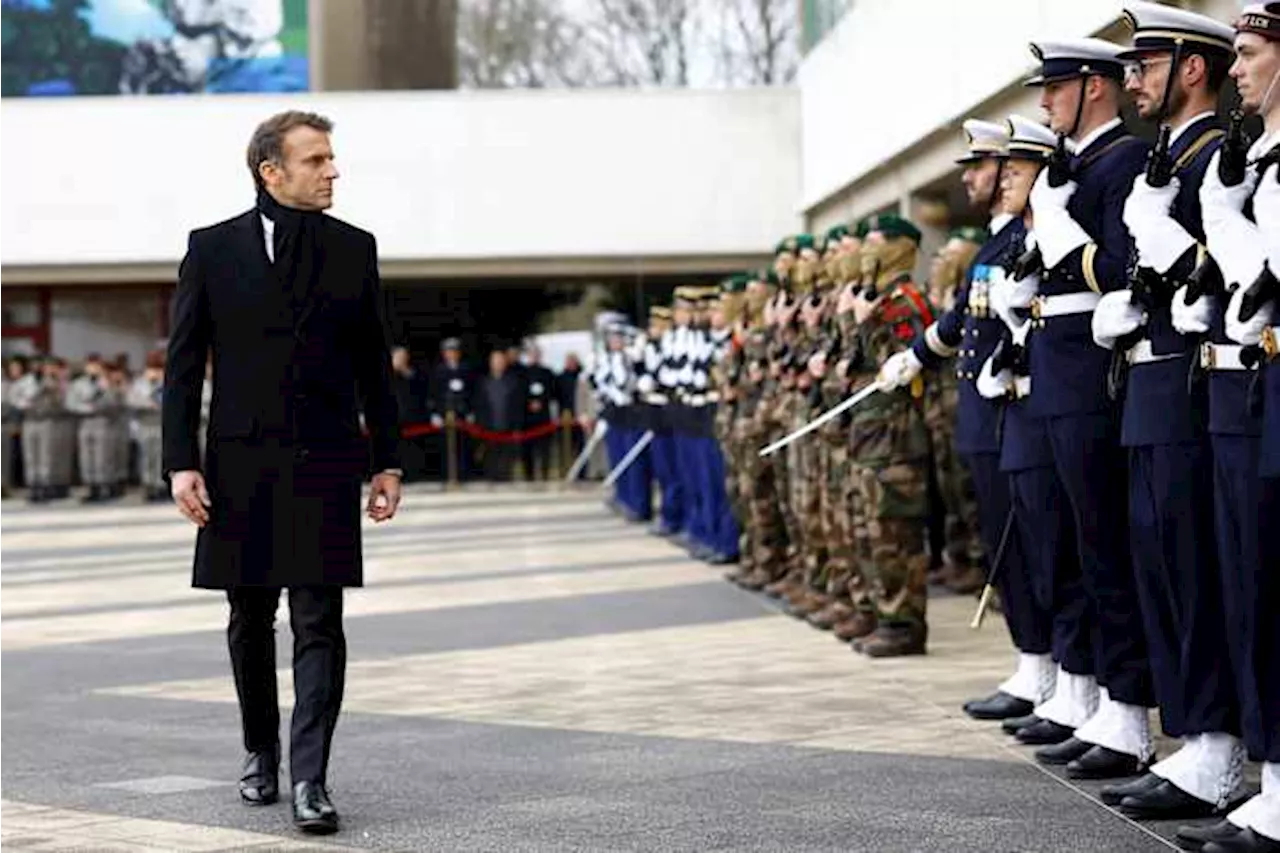 Wake up and spend more on defense, Macron tells Europe as Trump takes office