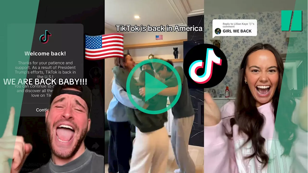 TikTok rétabli aux États-Unis, ces Américains célèbrent le retour de l’application avec humour