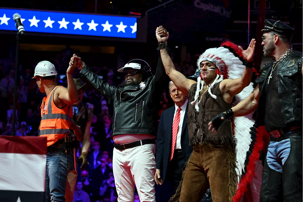 Trump Makes Lighthearted Comment About Village People's Size Before Their Performance at Inauguration Eve Rally