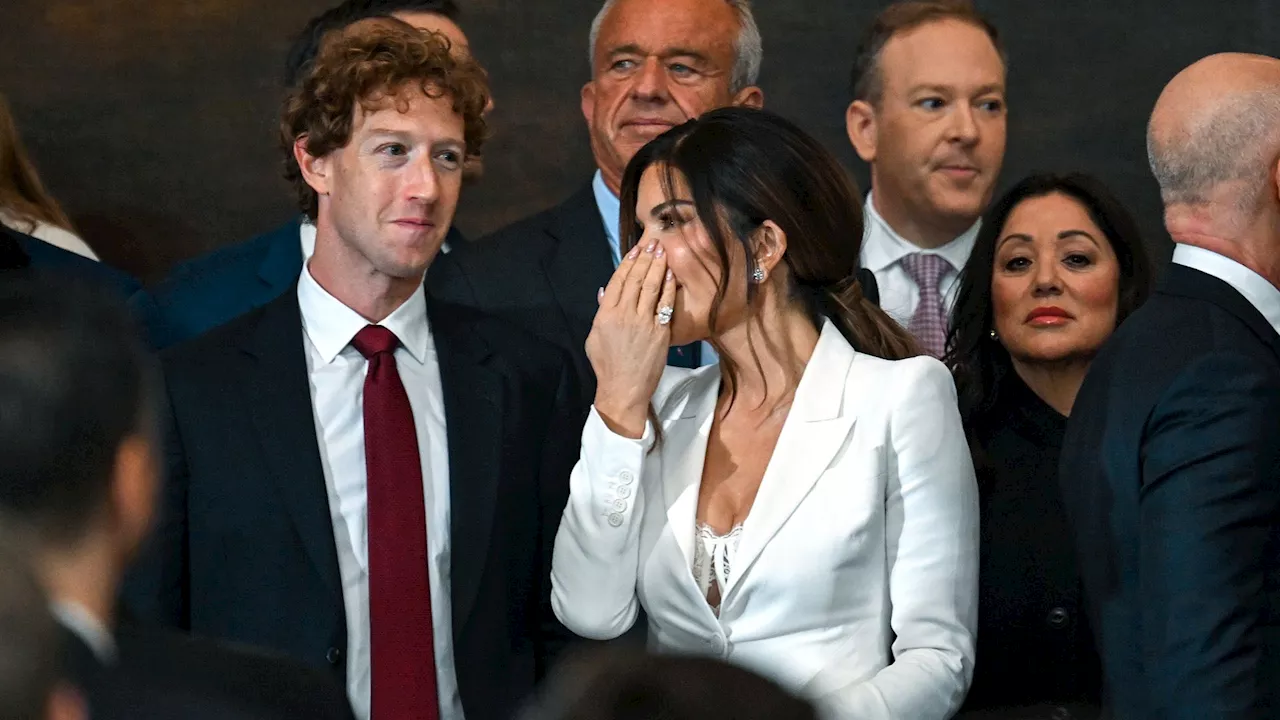 Zuckerberg und Beisots Blick auf Lauren Sánchez bei Trumps Amtseinführung