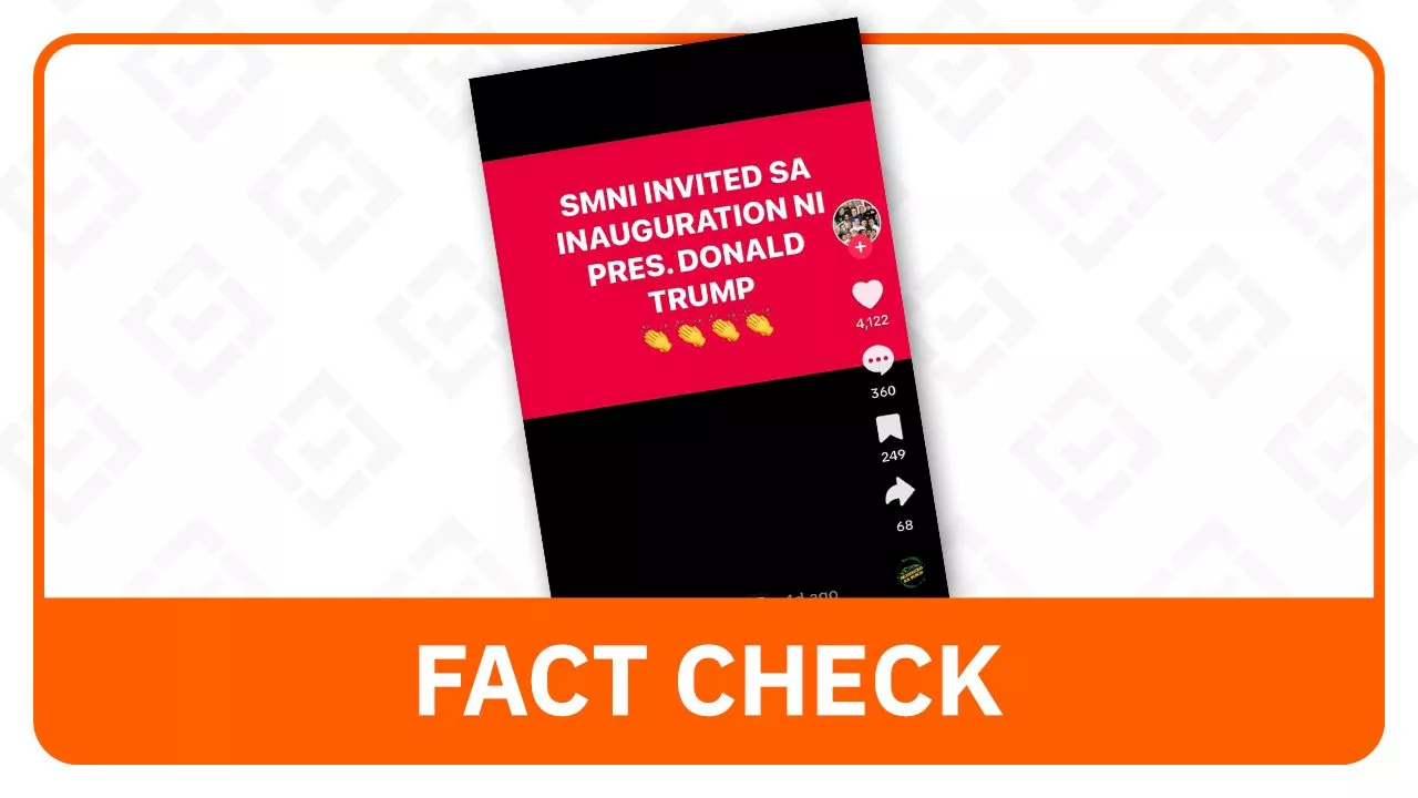 FACT CHECK: SMNI not invited to Trump inauguration