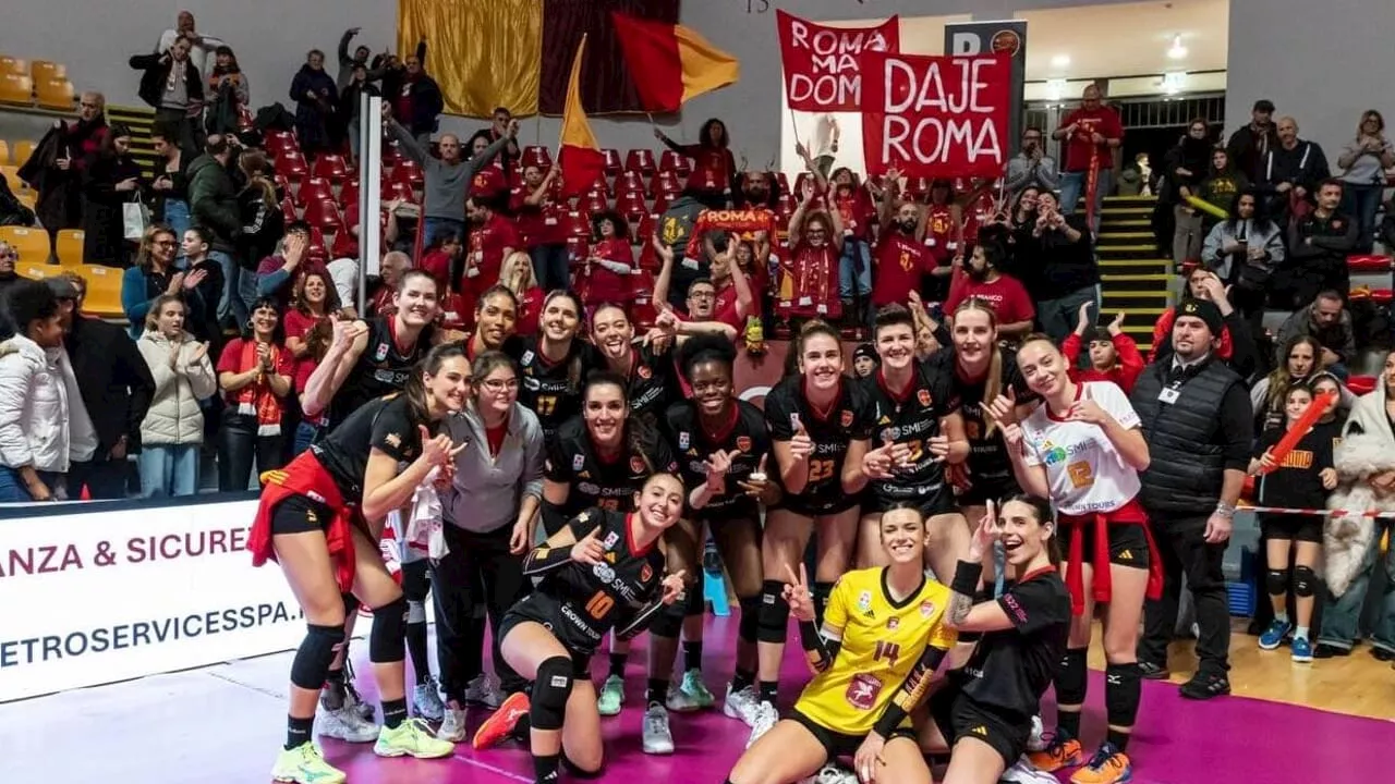 L'urlo del PalaTiziano 100 giorni dopo: la Roma Volley torna a sperare